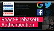 React Firebase Authentication with Google Facebook Twitter Github Email
