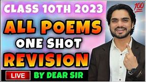 Live Class 10th English Full Revision Of All Poems | First Flight English Textbook All Poem Revision