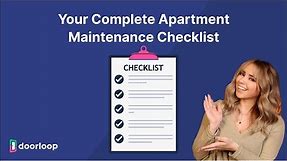 Your Essential Apartment Maintenance Checklist - Free Download