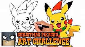 How To Draw Christmas Pikachu | Pokemon