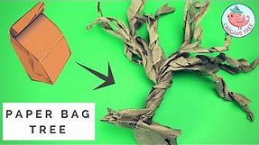 Paper Bag Tree - How to Make a Paper Tree From a Brown Lunch Bag! Easy Paper Lunch Bag Craft