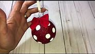 Minnie Mouse Inspired Ornament - Red & White Polka Dots | TUTORIAL