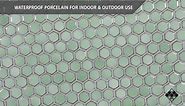 Merola Tile Hudson 1 in. Hex Mint Green 11-7/8 in. x 13-1/4 in. Porcelain Mosaic Tile (11.2 sq. ft./Case) FPLH1X32