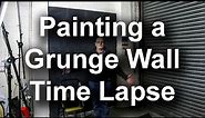 Painting a Grunge wall in the studio timelapse