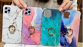 iPhone 13 Pro Max Marble Case Cute for Women Girls 6.7 inch