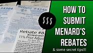 How to Submit Menard's Rebates | Menard's Rebate Tips | Saving Money Tips | Menard's 11%