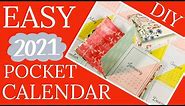 AMAZING LITTLE POCKET CALENDAR! Super Easy 3x4 Pocket Calendar For 2021/GREAT LITTLE PROJECT!
