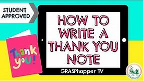 How to Write a Thank you Note for Kids in English