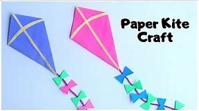 How To Make Paper Kite | Easy Paper Kite Craft