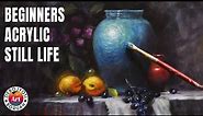 Easy Acrylic Still Life Painting for Beginners | Step by step Tutorial on Canvas by Debojyoti Boruah