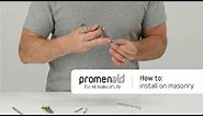 How to install Promenaid brackets on brick, concrete or masonry walls