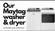 Get to know our Maytag 5.2 cu. ft. washer& Maytag 7.4 cu. ft. dryer (pls watch our follow up video)