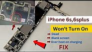 iPhone 6S plus won't turn on not charging fix! iphone 6s plus no power dead repair