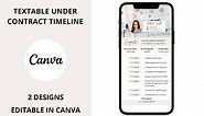 Editable Textable Under Contract Timeline Template