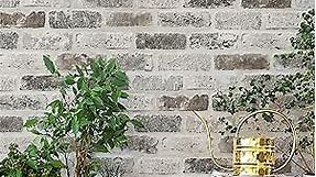 Guvana 17.3"×118" Brick Peel and Stick Wallpaper Brick Wallpaper Grey Brown 3D Brick Self Adhesive Wallpaper Removable Contact Paper Brick Textured Vintage Wallpaper Decorative Wall Classroom Covering
