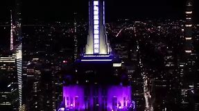 Purple and White tonight in honor... - Empire State Building