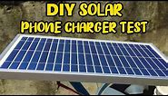 Solar powered cell phone charger Test (12V 8W solar panel) DIY