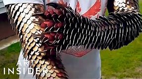 Artist Knits Dragon Costumes With Scales
