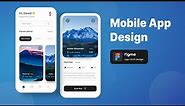 Mobile App Design in Figma (UX/UI Design, Prototype, Export)