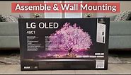 2021 LG C1 OLED Unboxing, assemble and wall mounting guide