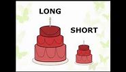 Long and Short objects learning for kids