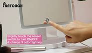 Funtouch Large Lighted Vanity Makeup Mirror with 88 LED, 360 Rotation Touch Screen, 10X Magnification Portable Tabletop Cosmetic Make Up Mirror