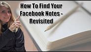 How To Find Your Facebook Notes 2022
