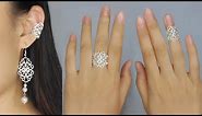 Easy and Fast Vintage Filigree Jewelry Making Tutorial/ How to Make Filigree Jewelries