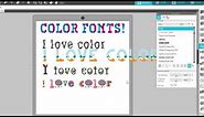 Using Color Fonts (4.2, Basic Edition)