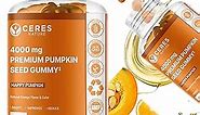Pumpkin Seed Oil Gummies 4,000 mg for Hair Growth, Urinary Tract Support, Bladder Control Supplement, Younger Looking Skin & Face, Rich in Omega 3, Omega 6 & Essential Fatty Acids– Sugar-Free!