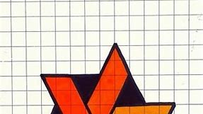 Easy Geometric Pattern Drawing on Graph Paper 🌈 #shorts #shortvideos #art #drawing #easy #geometric