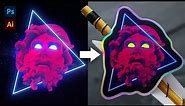 How to Design Holographic Stickers Using Photoshop & Illustrator