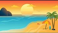PowerPoint Beach Animation | PowerPoint Sun Rise Animation | PowerPoint Moving Waves Animation
