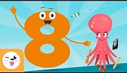 El número 8 - Aprende a contar - Los números del 1 al 10 - La canción del número ocho