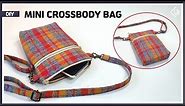 DIY Double zipper mini crossbody bag / phone purse bag / sewing tutorial [Tendersmile Handmade]