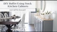 Building a DIY Buffet using Stock Kitchen Cabinets