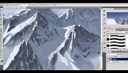 How to draw rocky mountains - speed paint