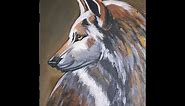 How to draw an Abstract Wolf in Acrylic/ Step by Step tutorials for Beginners