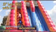 27 Foot 'Lava Twist' Inflatable Water Slide with Pool | eInflatables