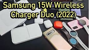 SAMSUNG 15W Wireless Charger Duo Review (What can U Charge?)