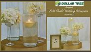 DIY Tall Gold Rush Elegant Wedding Centerpiece | Dollar Tree Projects | DIY Tutorial