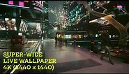 Cyberpunk - Live wallpaper - Ultra Wide 4K (3440 x 1440) - Atmospheric - Crowd noise