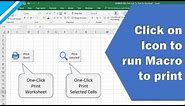 Excel VBA Tutorial: Click on icon to run print preview (or any VBA code) by assigning macro to shape