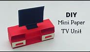 DIY MINI PAPER TV Stand / Paper Craft / Easy Origami TV DIY / Paper Crafts Easy / Paper TV