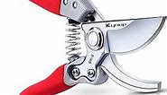 Kynup Pruning Shears for Gardening, Garden Hand Shears, Professional Bypass Pruner Hand Shears Heavy Duty, Pruners for Gardening, Garden Clippers, Hedge Shears, Garden Tools(Red)