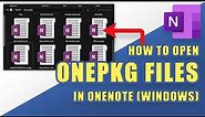 OneNote - How to Open .ONEPKG Files in Windows (easily!)