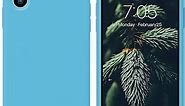 Husa CASEY STUDIOS™ pentru iPhone X / XS, Soft Silicone Premium, 30  Culori, Microfibra in Interior, Acid Blue, de Protectie, Ultra Slim, pentru Incarcare Wireless, Margini Ridicate pentru Protectia Ecranului si a Camerelor - eMAG.ro