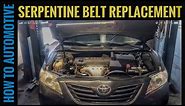 How To Change The Serpentine Belt On A 2006-2011 Toyota Camry With 2.4l Engine