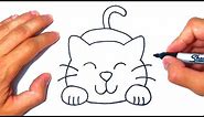 Como dibujar un Gato Kawaii