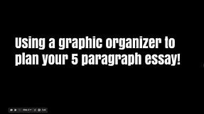 Using a Graphic Organizer for Your Five Paragraph Essay